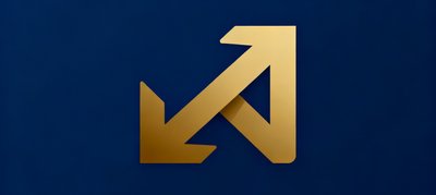 球探体育数据平台Logo,深蓝底色配金色箭头符号体现专业数据分析定位